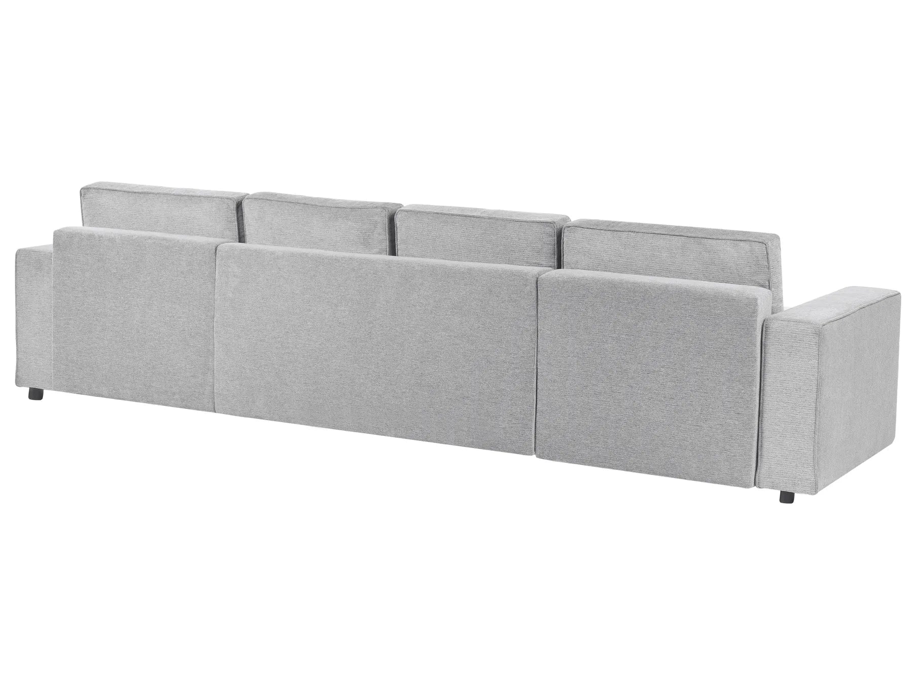 U-Shape Sofa Bed 4 Seater VATNE Fabric Light Grey with Storage
