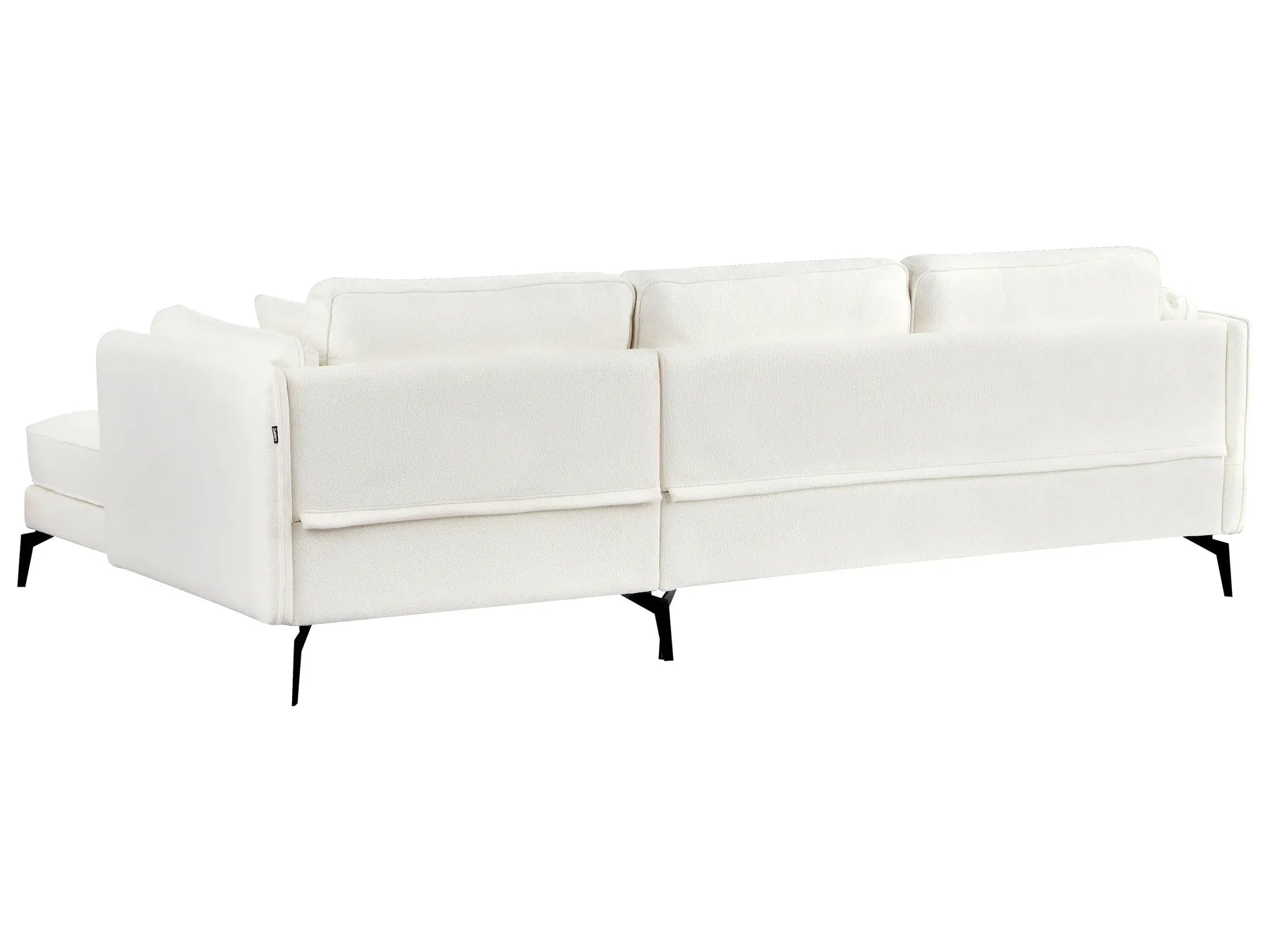 Corner Sofa 3 Seater ALTAN Boucle Off-White Left Hand