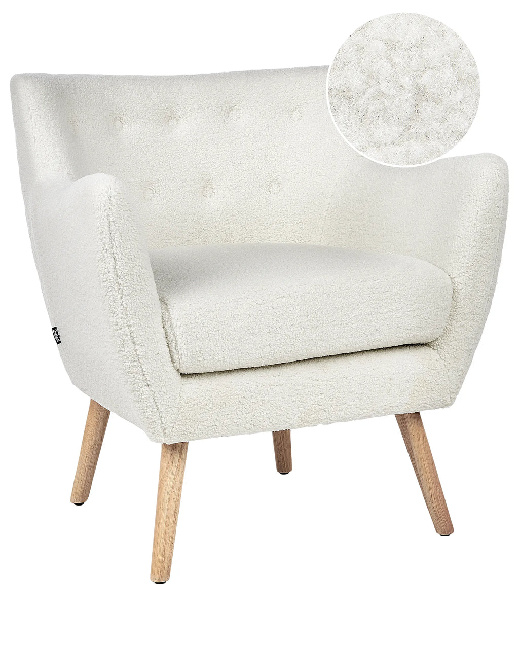 Armchair DRAMMEN Boucle White