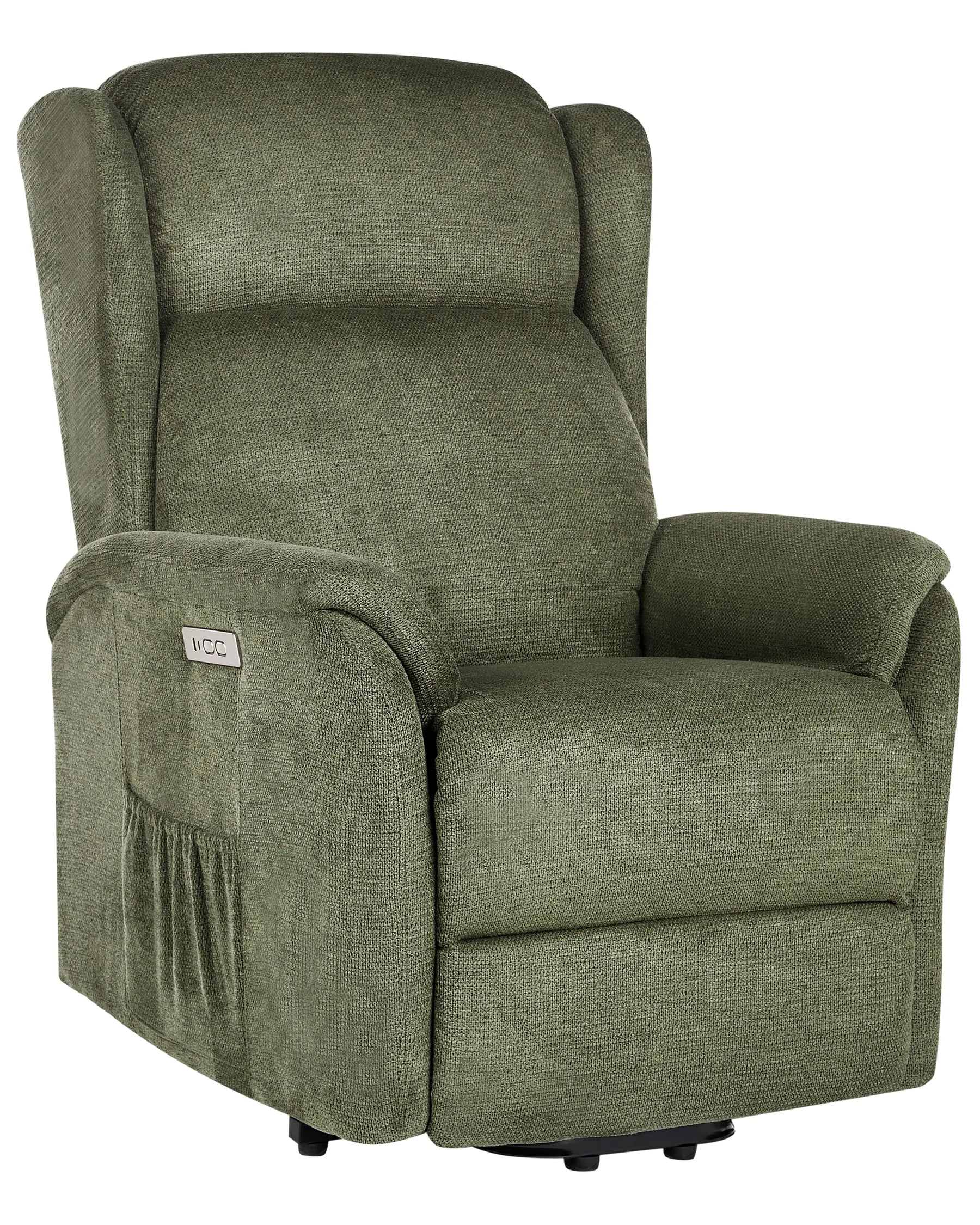 Electric Recliner Chair ELEGY With Footrest Fabric Green