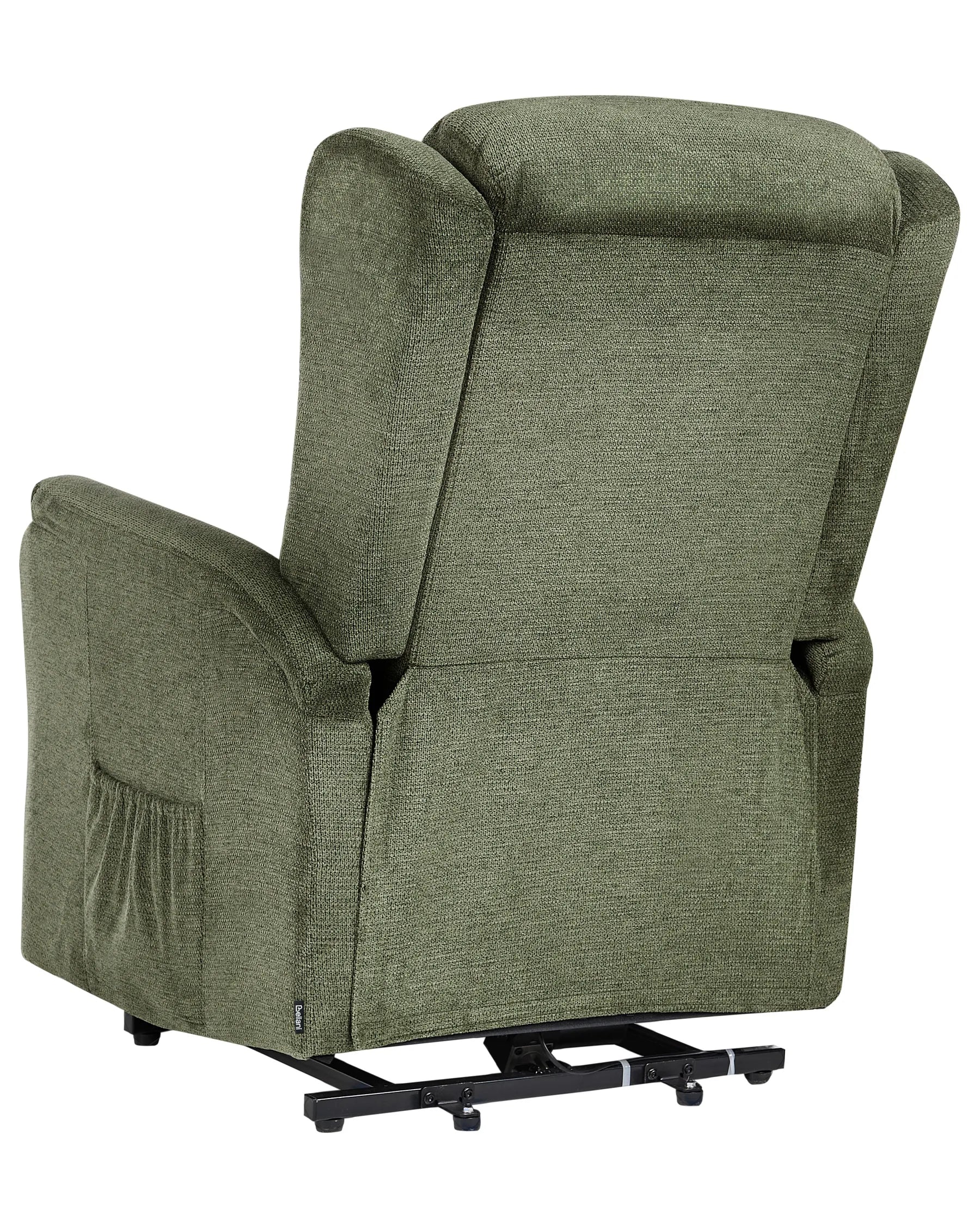 Electric Recliner Chair ELEGY With Footrest Fabric Green
