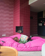 Bean Bag 300 L FUZZY 140 cm 180 cm Fuchsia Pink