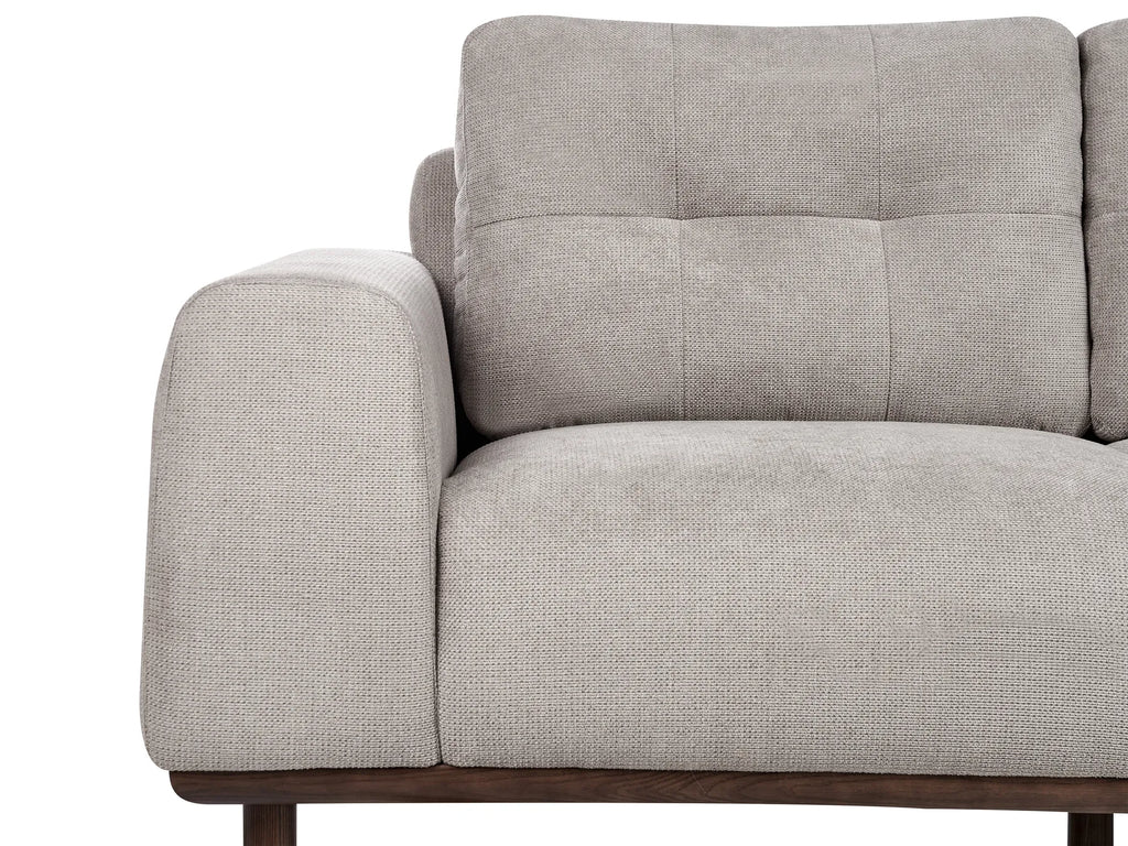 Sofa 2 Seater LAURILA Fabric Light Grey