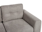 Sofa 2 Seater LAURILA Fabric Light Grey