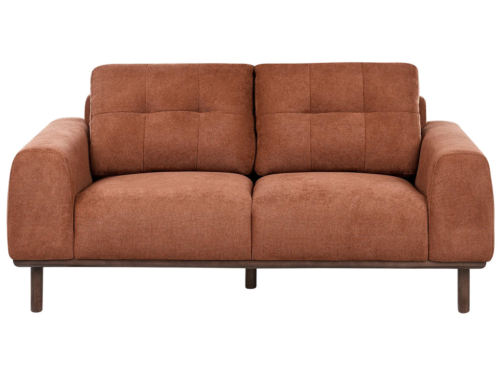 Sofa 2 Seater LAURILA Fabric Golden Brown