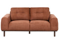 Sofa 2 Seater LAURILA Fabric Golden Brown