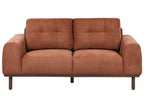 Sofa 2 Seater LAURILA Fabric Golden Brown