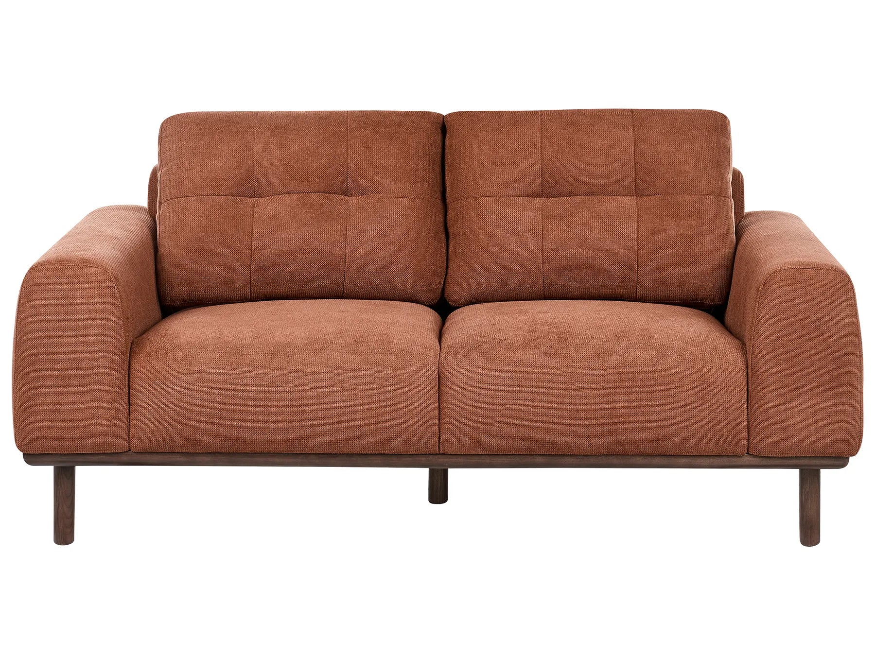 Sofa 2 Seater LAURILA Fabric Golden Brown