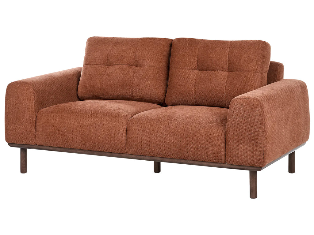 Sofa 2 Seater LAURILA Fabric Golden Brown