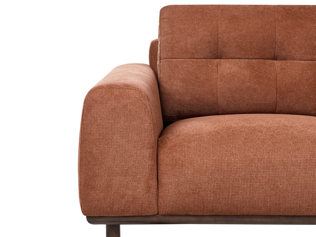 Sofa 2 Seater LAURILA Fabric Golden Brown