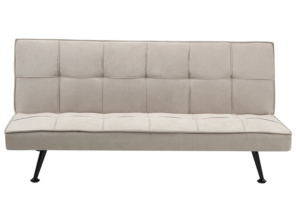 Sofa Bed 3 Seater HASLE Fabric Beige