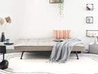 Sofa Bed 3 Seater HASLE Fabric Beige