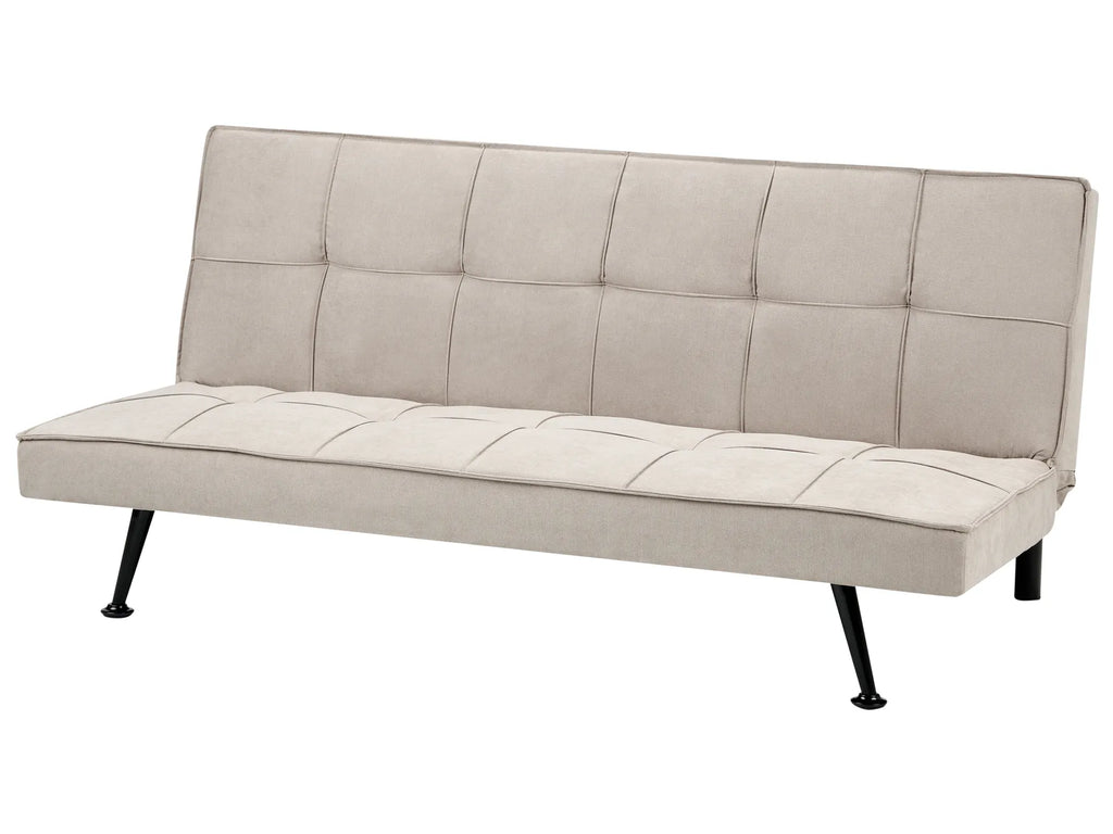 Sofa Bed 3 Seater HASLE Fabric Beige