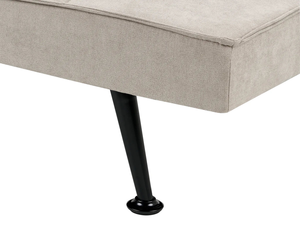 Sofa Bed 3 Seater HASLE Fabric Beige