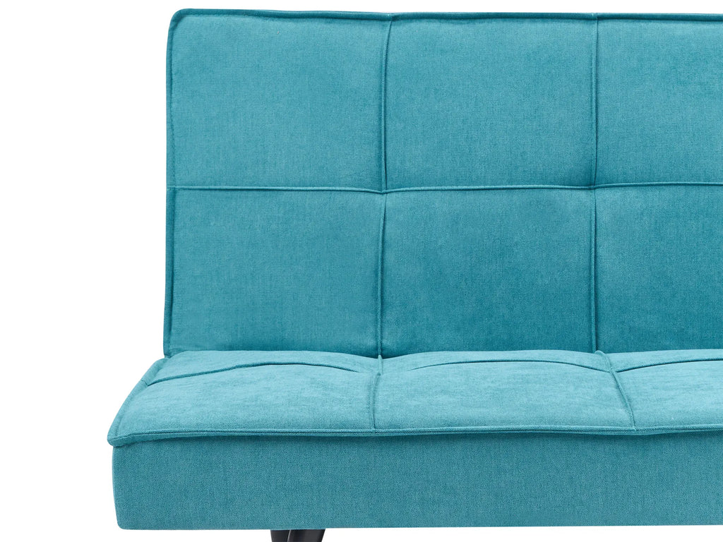 Sofa Bed 3 Seater HASLE Fabric Sea Blue