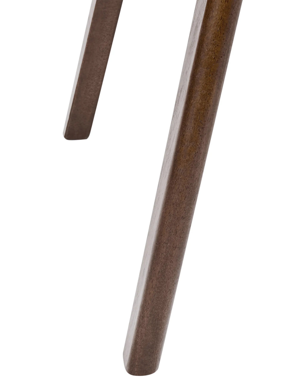 Set of 2 Dining Chairs Wood Dark Brown/ Beige