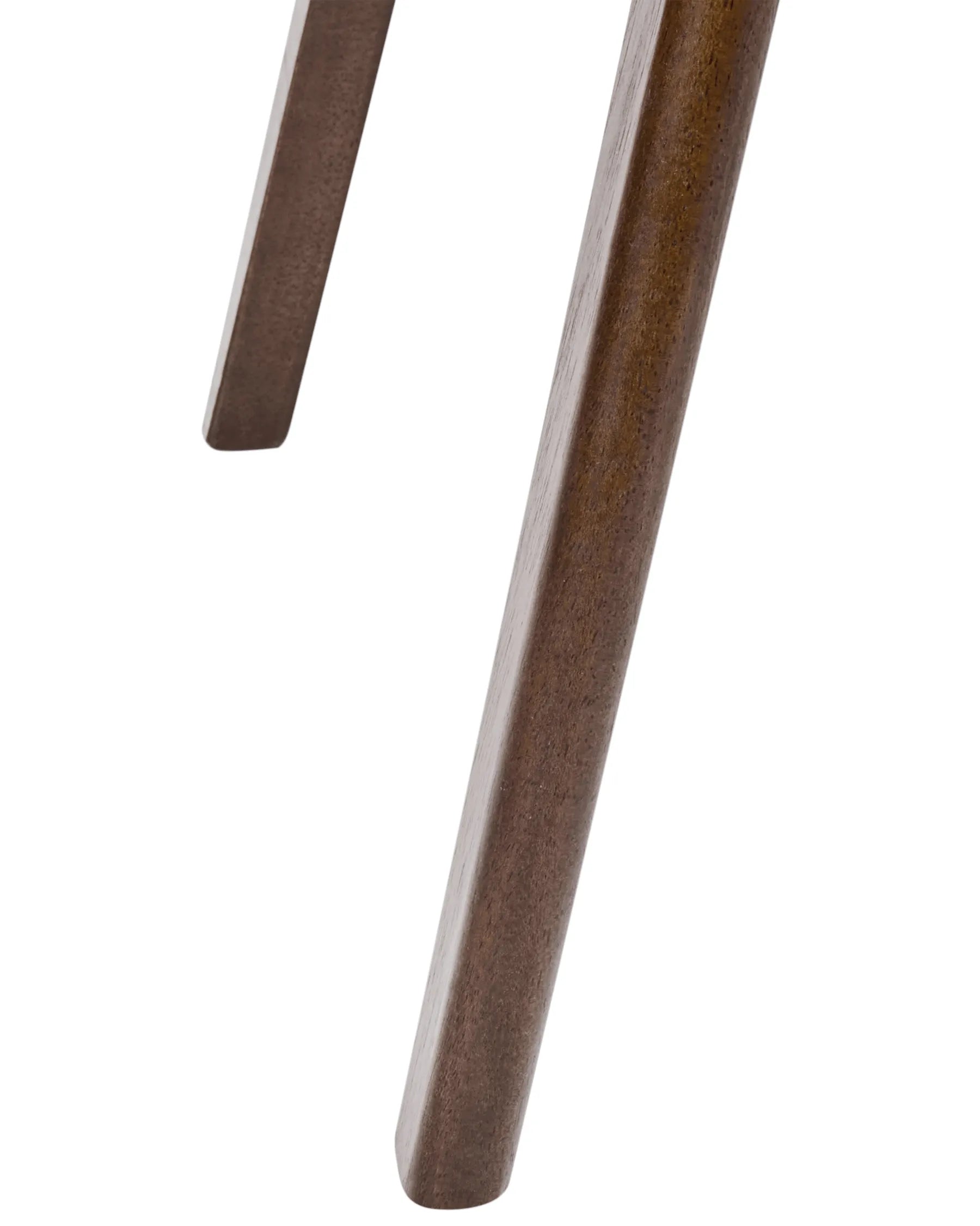 Set of 2 Dining Chairs Wood Dark Brown/ Beige