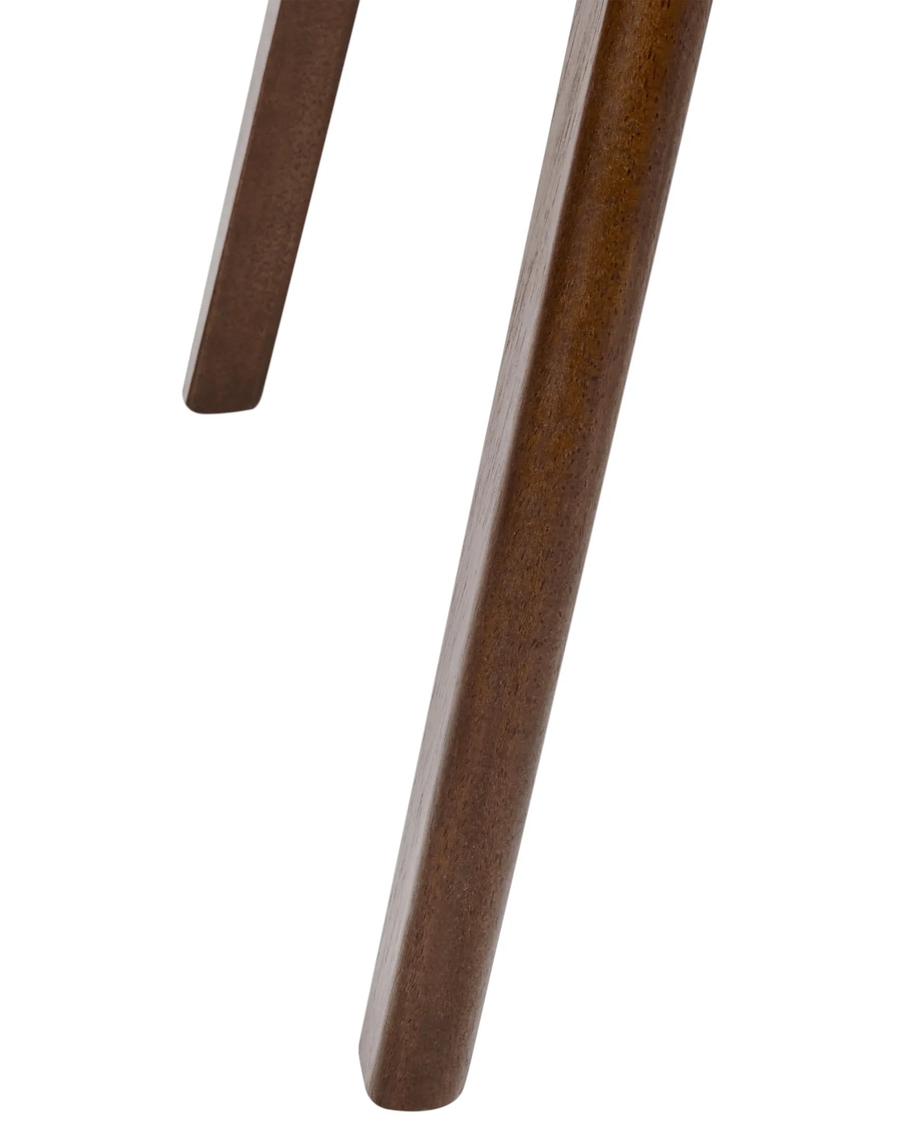 Set of 2 Dining Chairs Wood Dark Brown/ Taupe