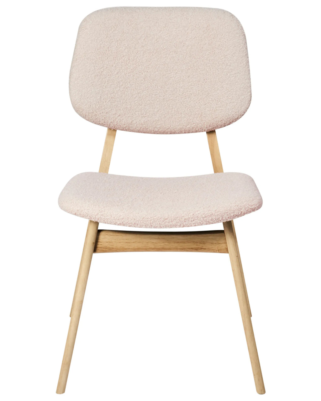 Set of 2 Dining Chairs Wood Light Brown/ Beige