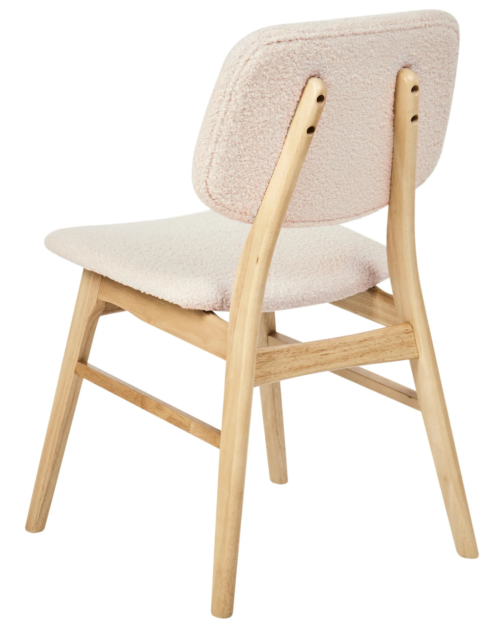 Set of 2 Dining Chairs Wood Light Brown/ Beige
