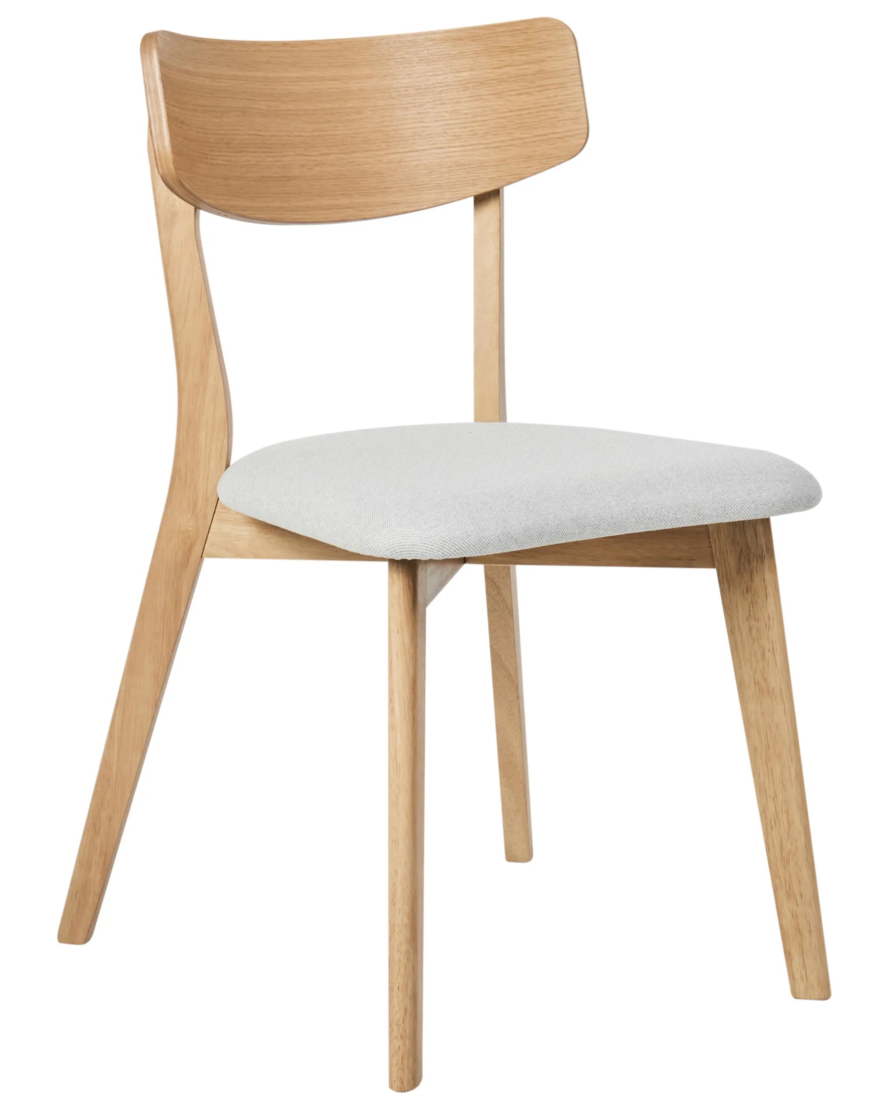 Set of 2 Dining Chairs Wood Light Grey