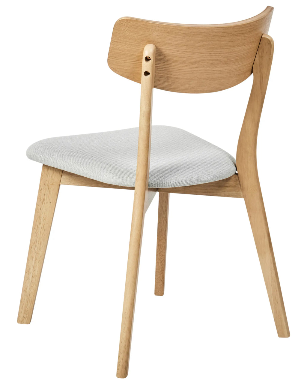 Set of 2 Dining Chairs Wood Light Grey