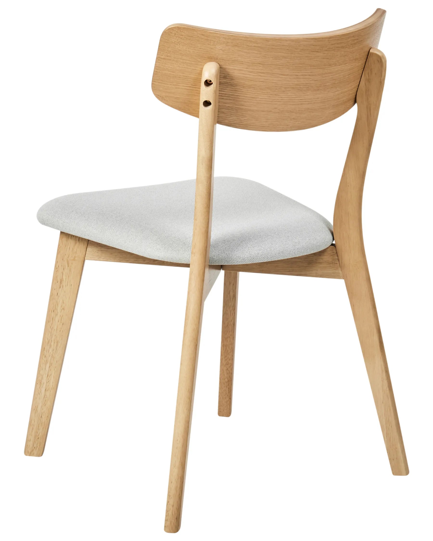 Set of 2 Dining Chairs Wood Light Grey