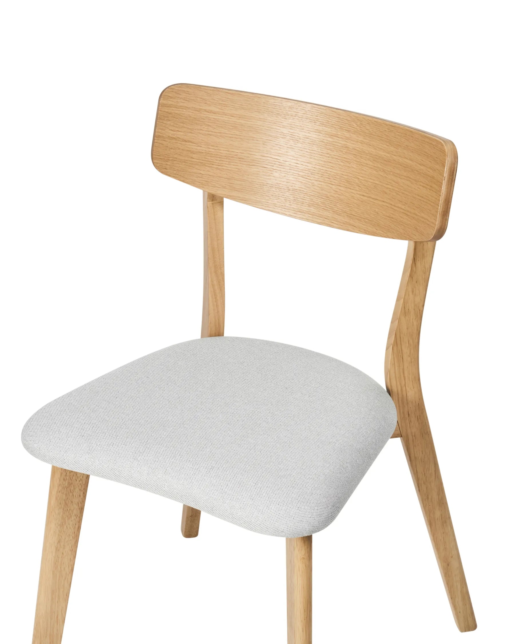 Set of 2 Dining Chairs Wood Light Grey