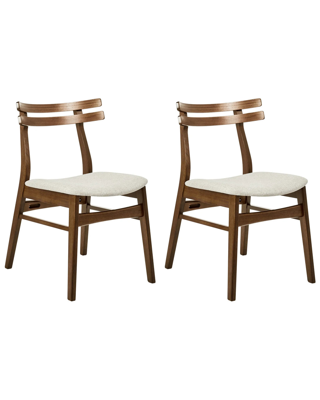 Set of 2 Dining Chairs CYNTHIANA Wood Light Beige
