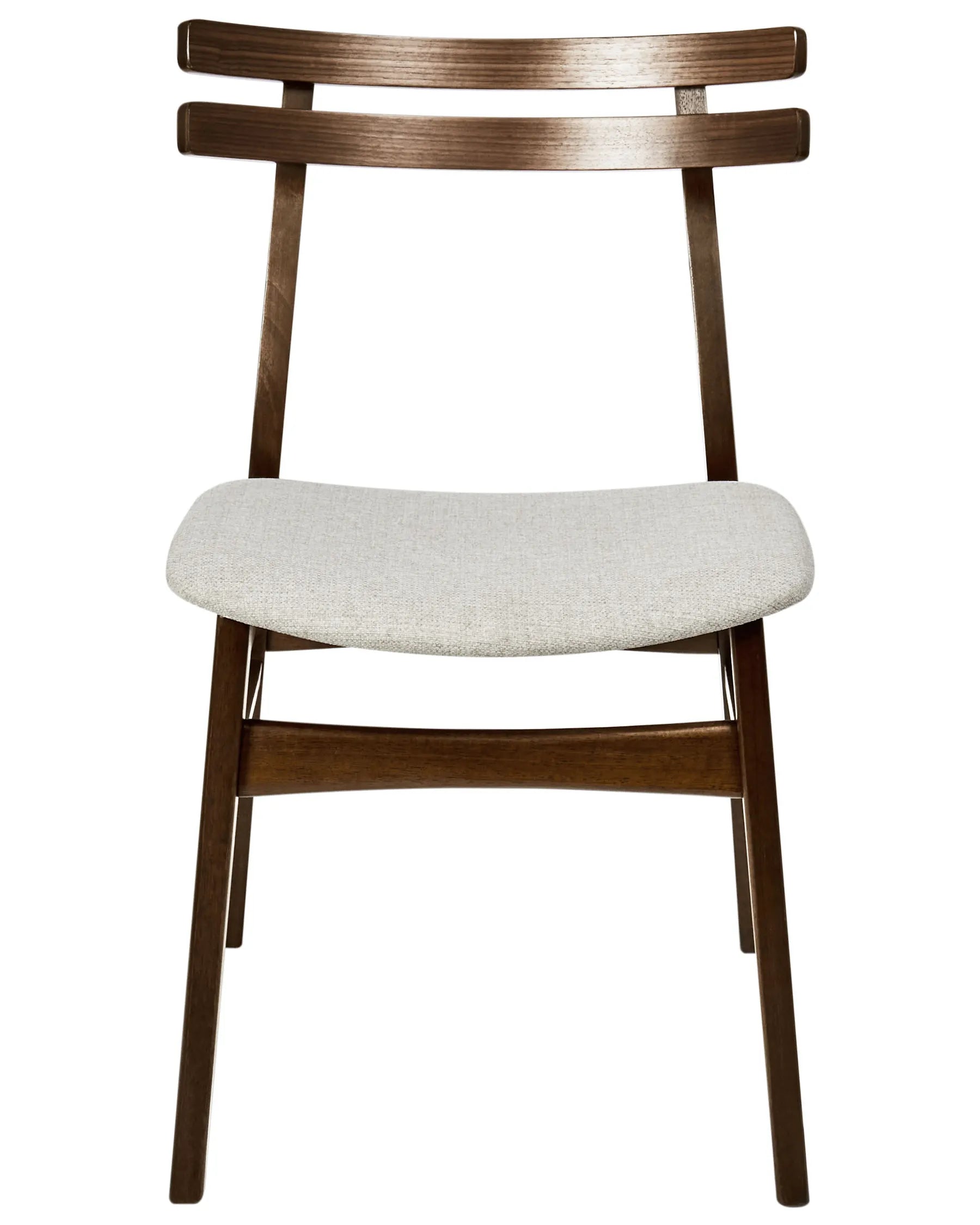 Set of 2 Dining Chairs CYNTHIANA Wood Light Beige