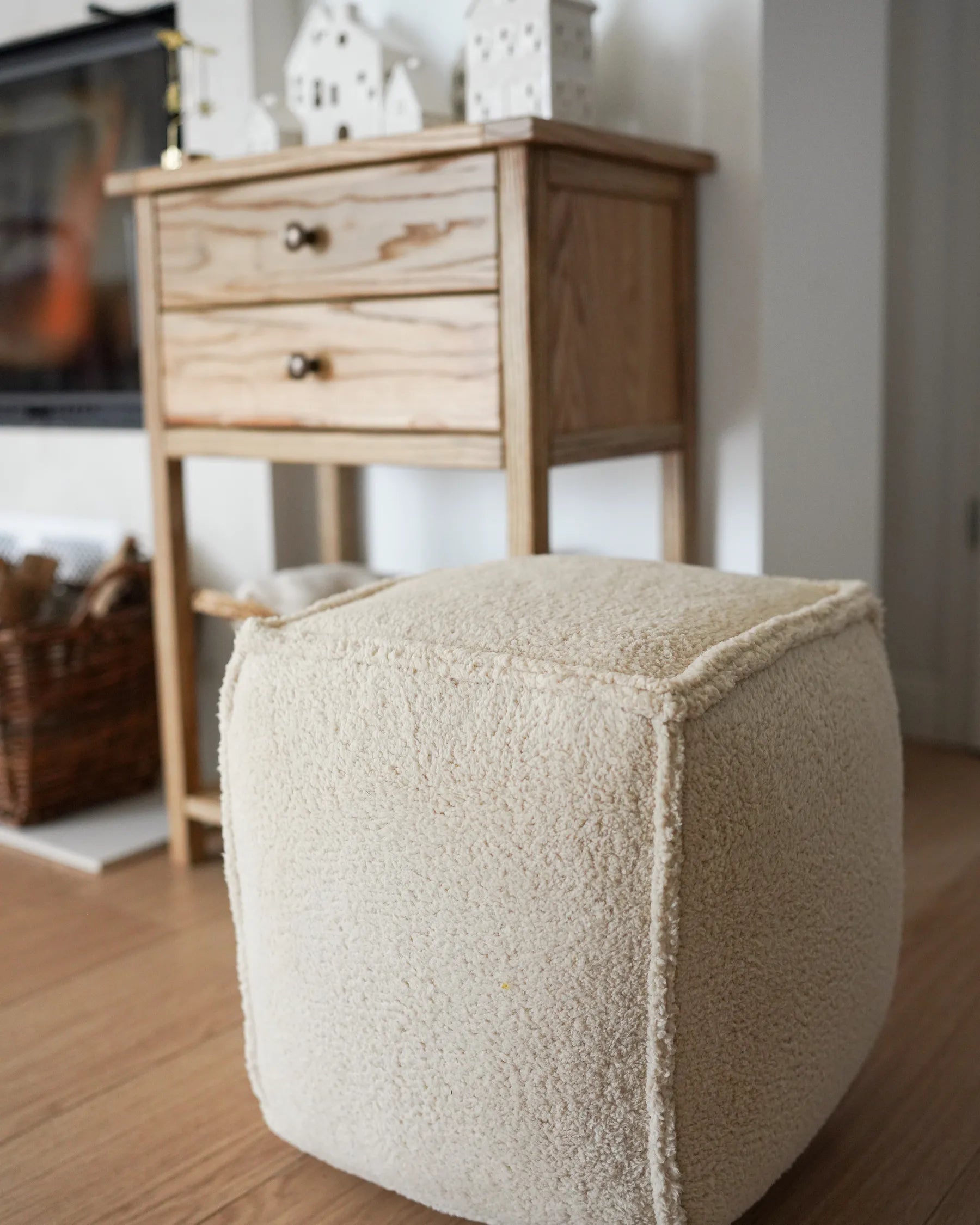 Pouffe ALIPUR Boucle Light Beige