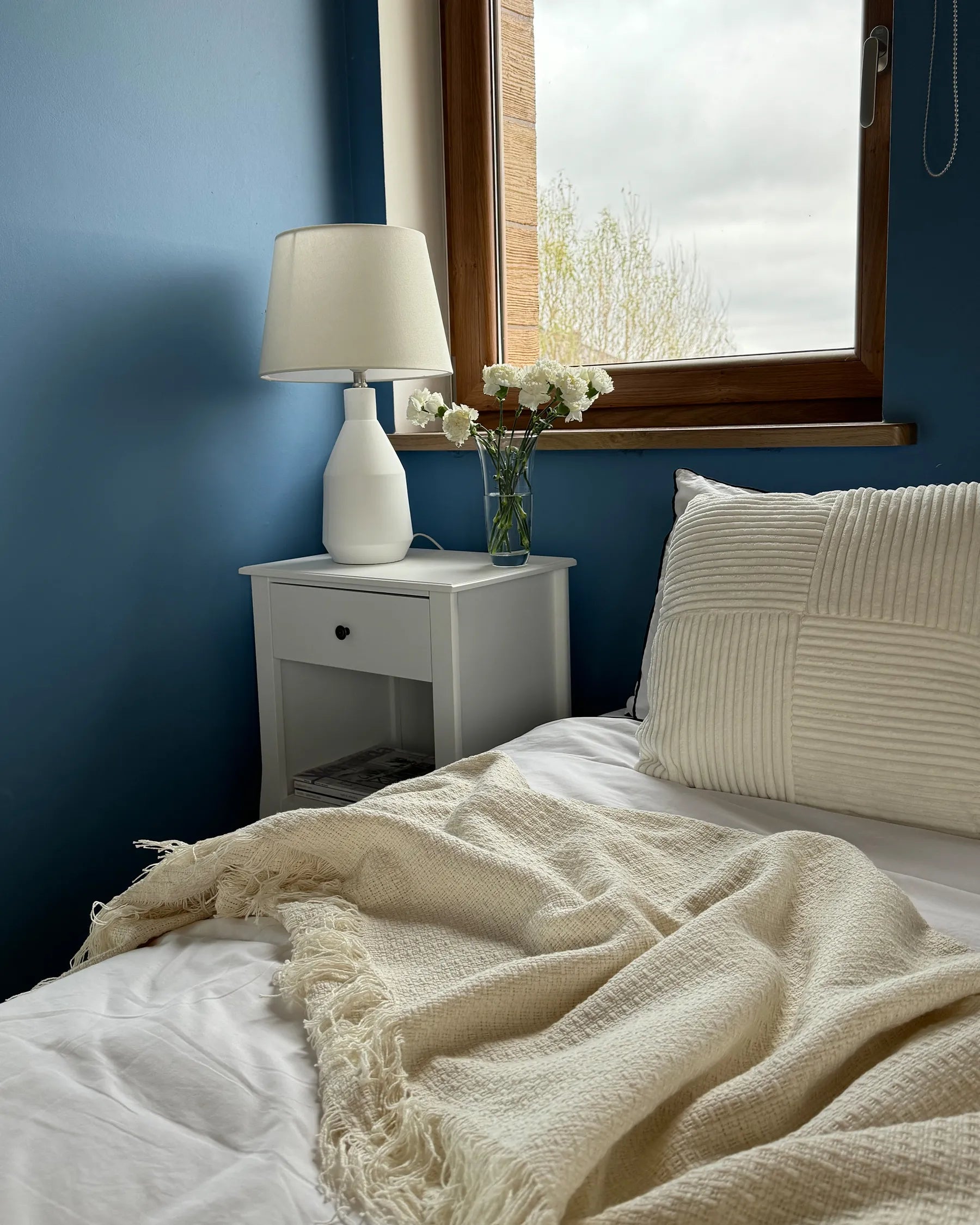 1 Drawer Bedside Table LANE White