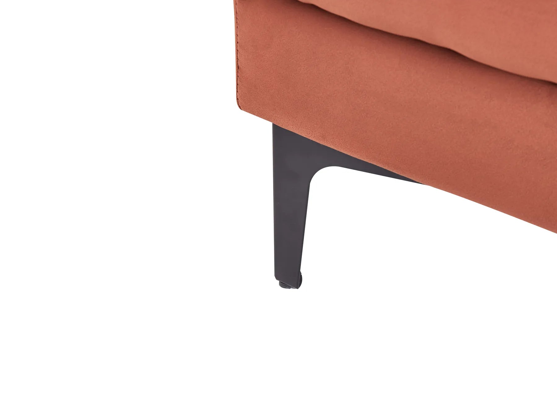 Ottoman ALNES Velvet Light Red