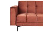 Modular Corner Sofa Bed 4 Seater ALNES Velvet Light Red