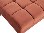 Modular Corner Sofa Bed 4 Seater ALNES Velvet Light Red Left Hand