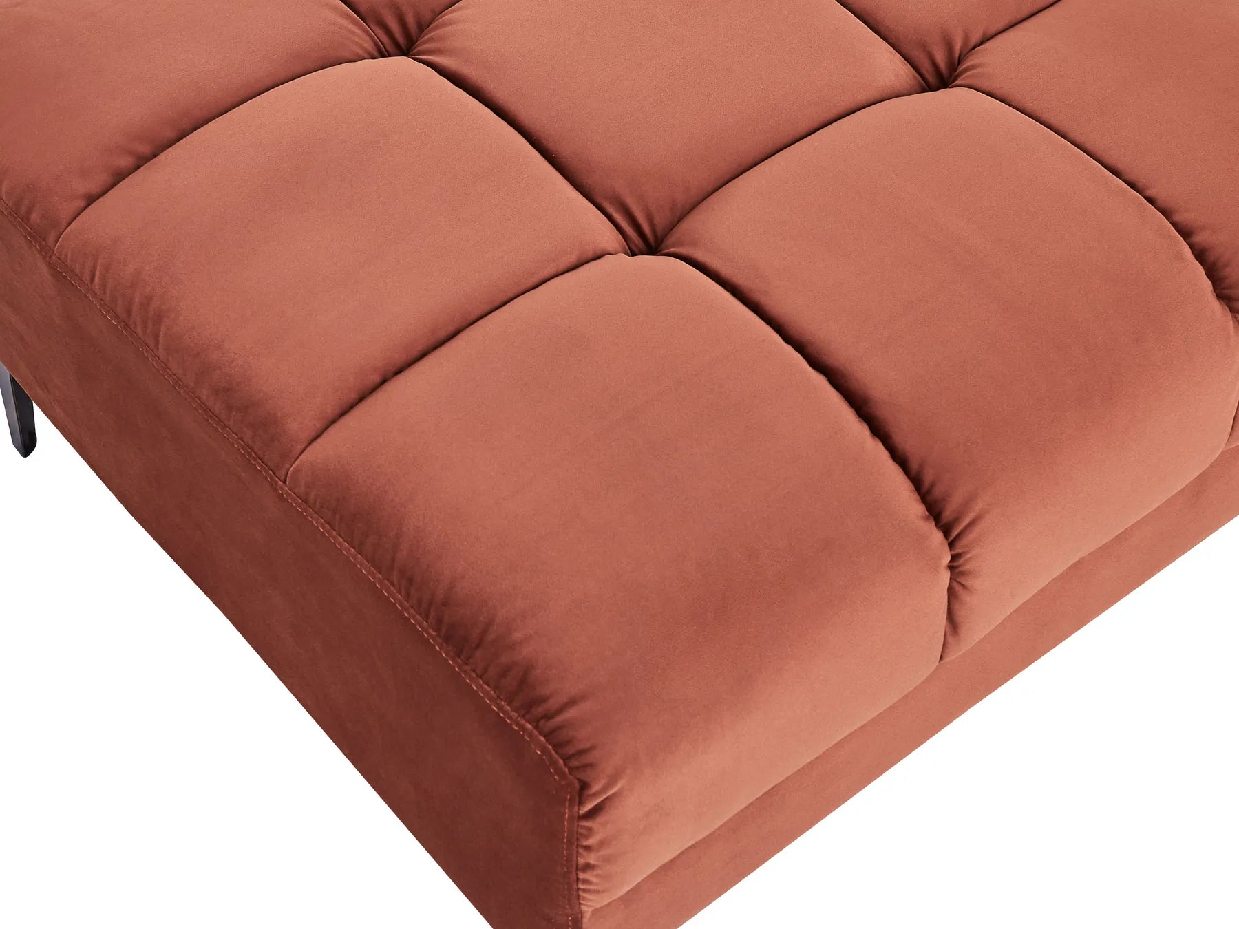 Modular Corner Sofa Bed 4 Seater ALNES Velvet Light Red Left Hand