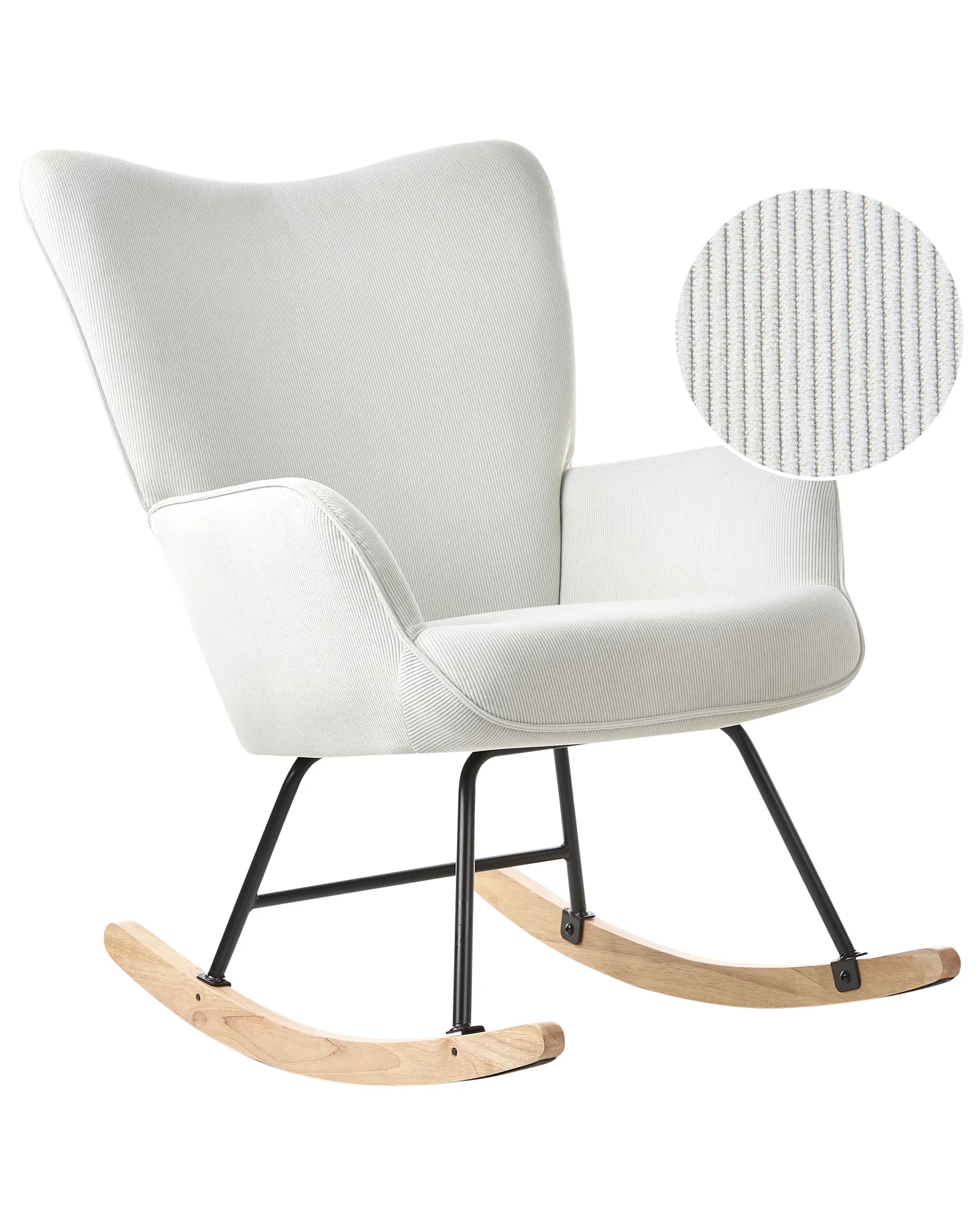 Rocking Chair ARSET Corduroy Off-White