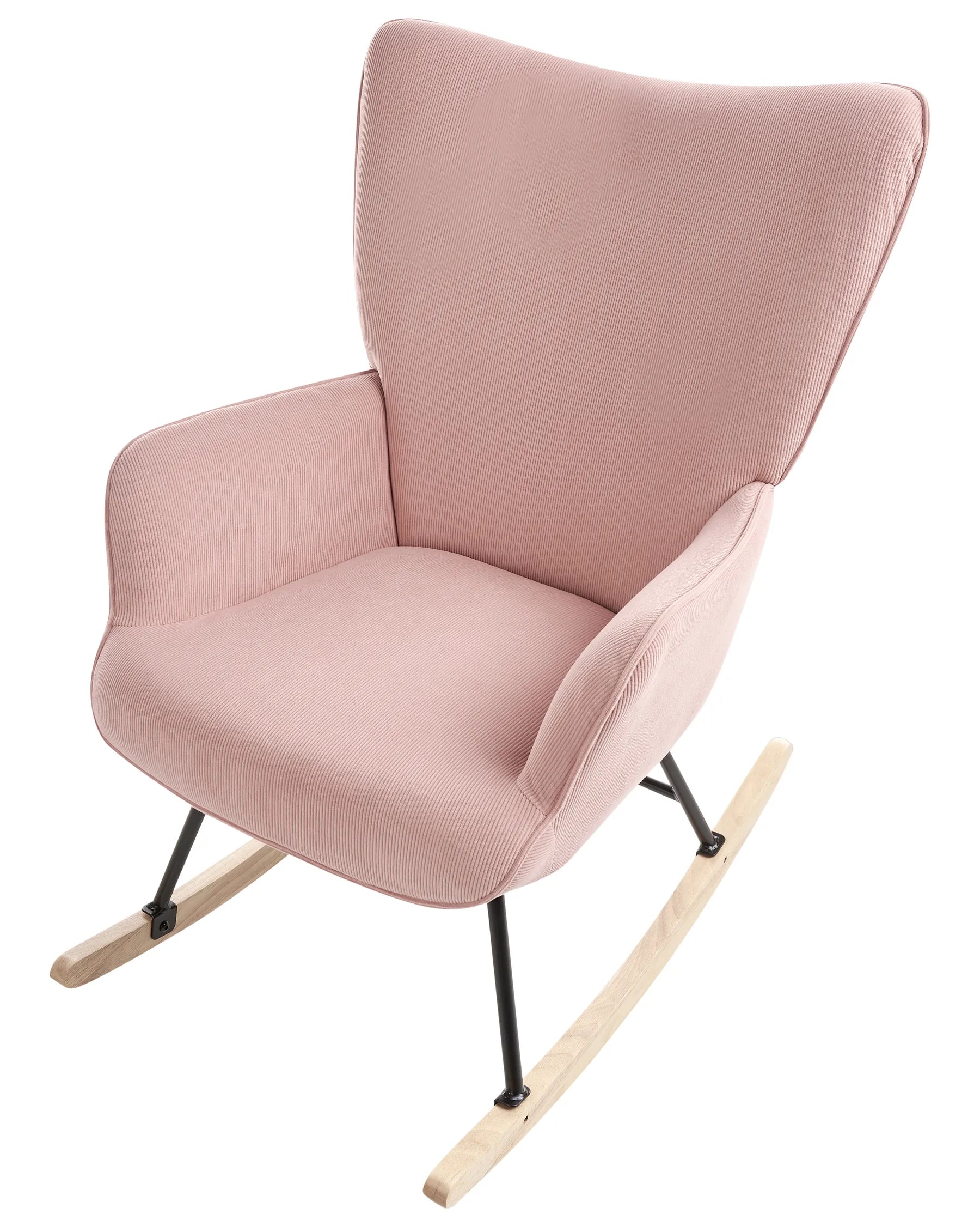 Rocking Chair ARSET Corduroy Pink