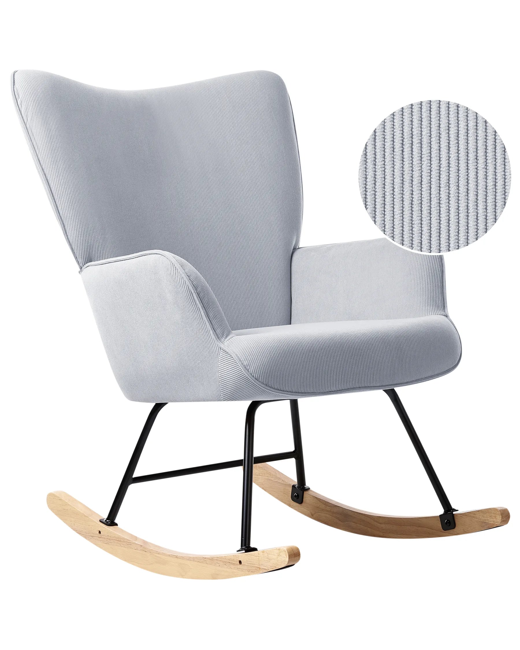 Rocking Chair ARSET Corduroy Light Blue