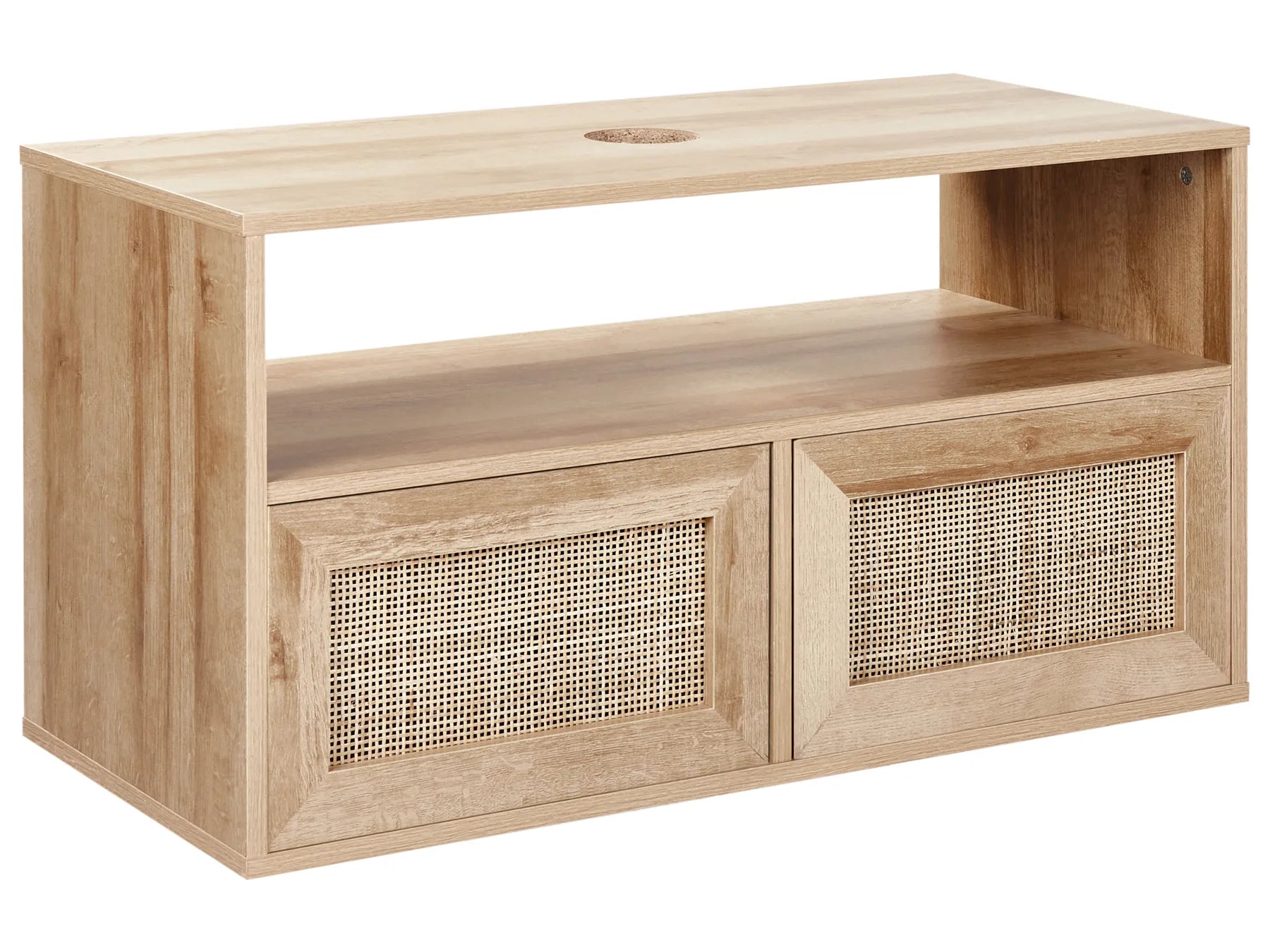 Wall Mounted Vanity Unit ROSELL 86 cm Light Brown