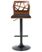 Set of 2 Bar Chairs PETERSBURG Faux Leather Swivel Black