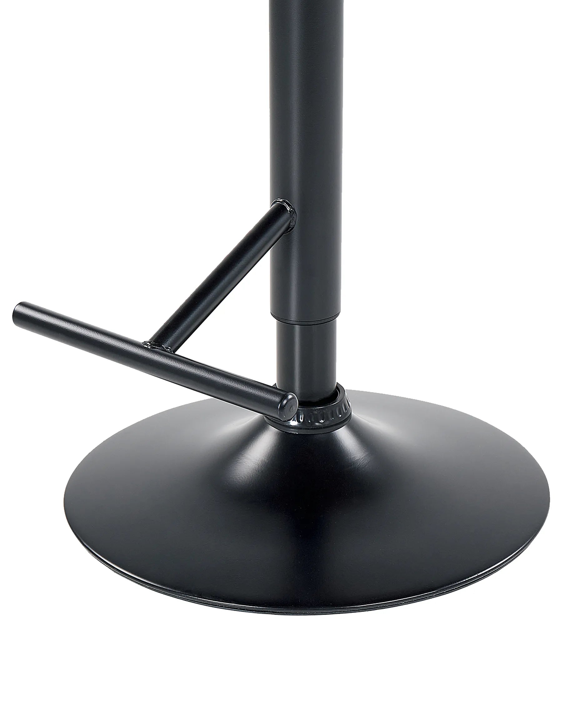 Set of 2 Bar Chairs PETERSBURG Faux Leather Swivel Black