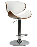 Set of 2 Bar Chairs ROTTERDAM Faux Leather Swivel White
