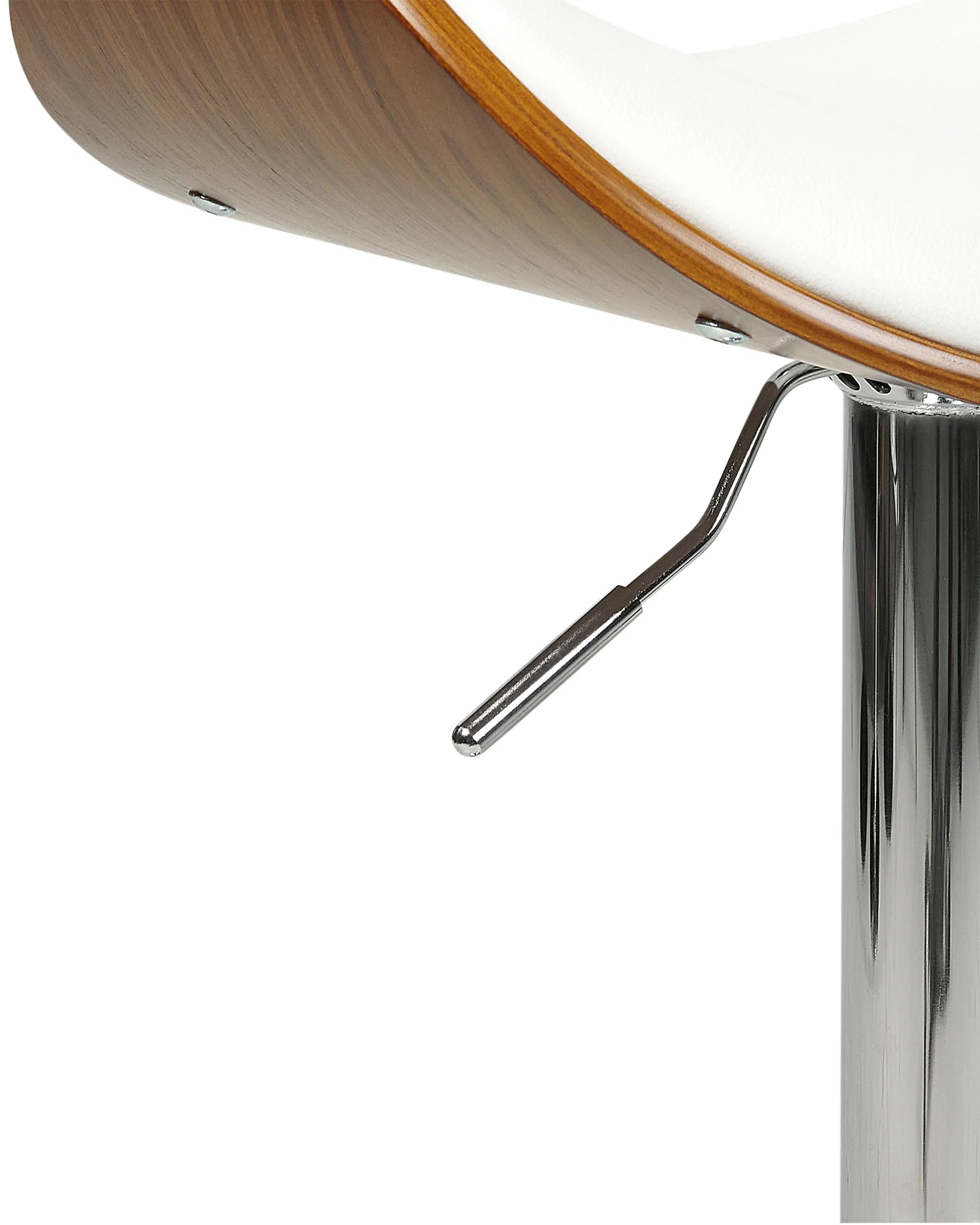 Set of 2 Bar Chairs ROTTERDAM Faux Leather Swivel White