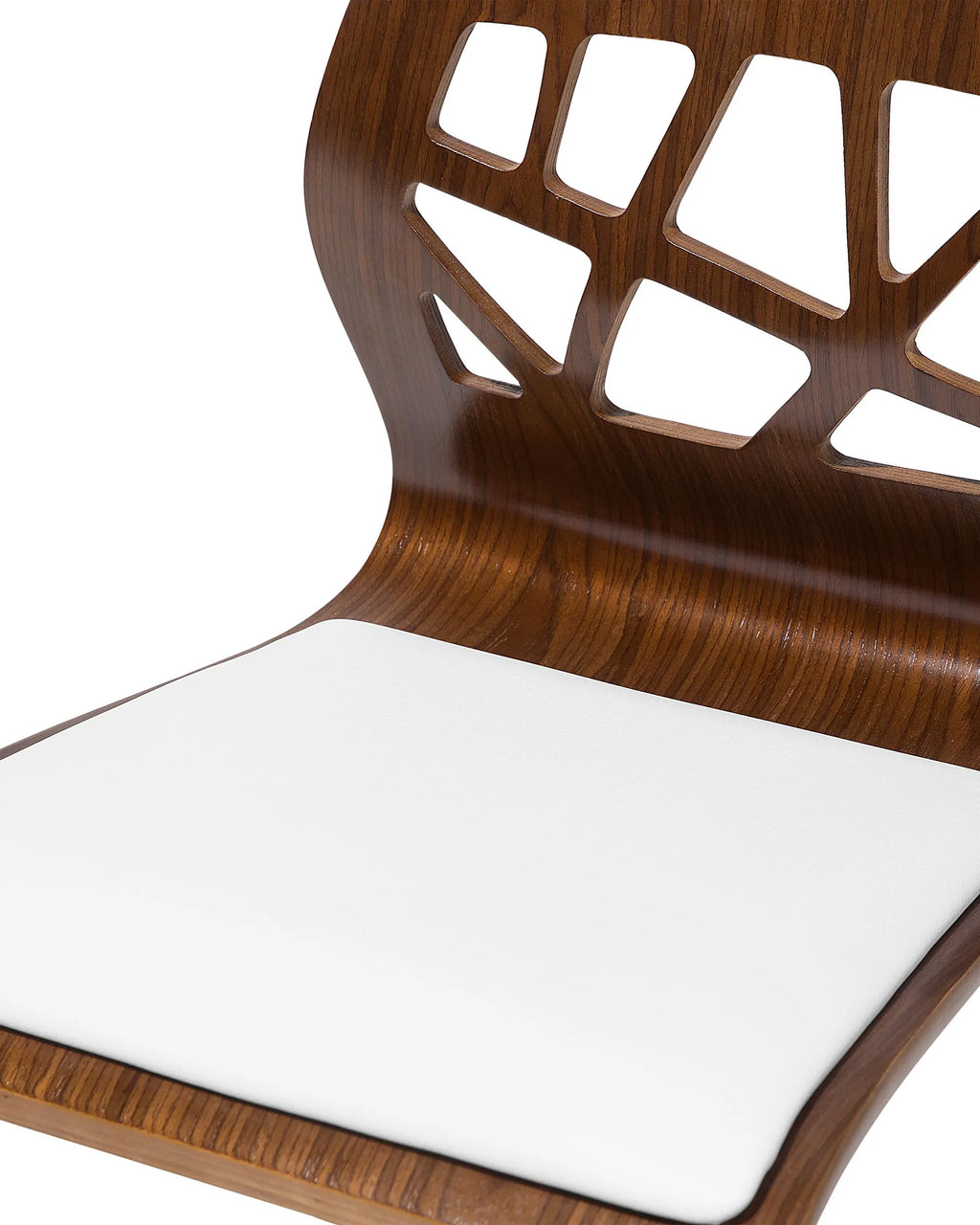 Set of 2 Bar Chairs PETERSBURG Faux Leather Swivel Brown/ White