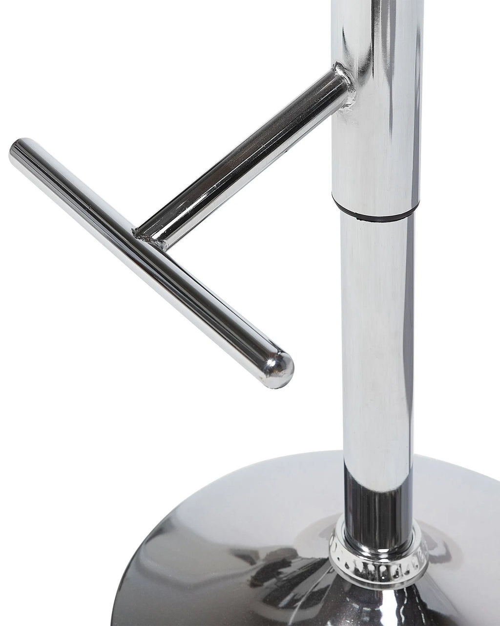 Set of 2 Bar Chairs PETERSBURG Faux Leather Swivel Brown/ White