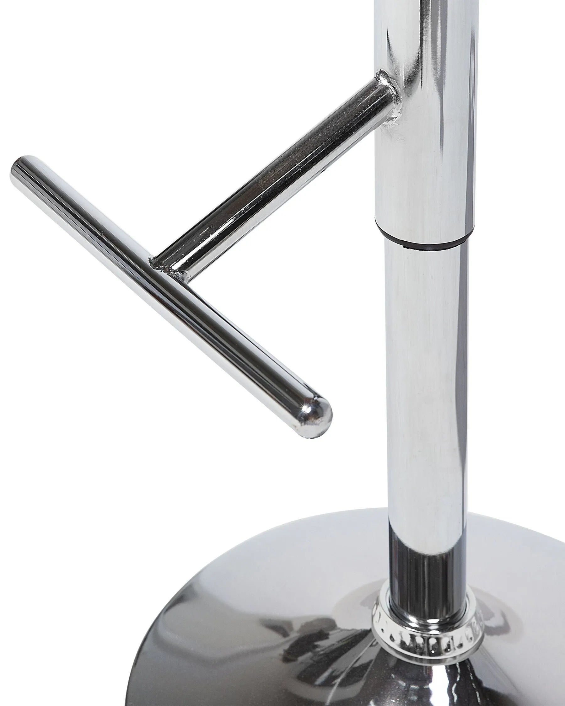 Set of 2 Bar Chairs PETERSBURG Faux Leather Swivel Brown/ White