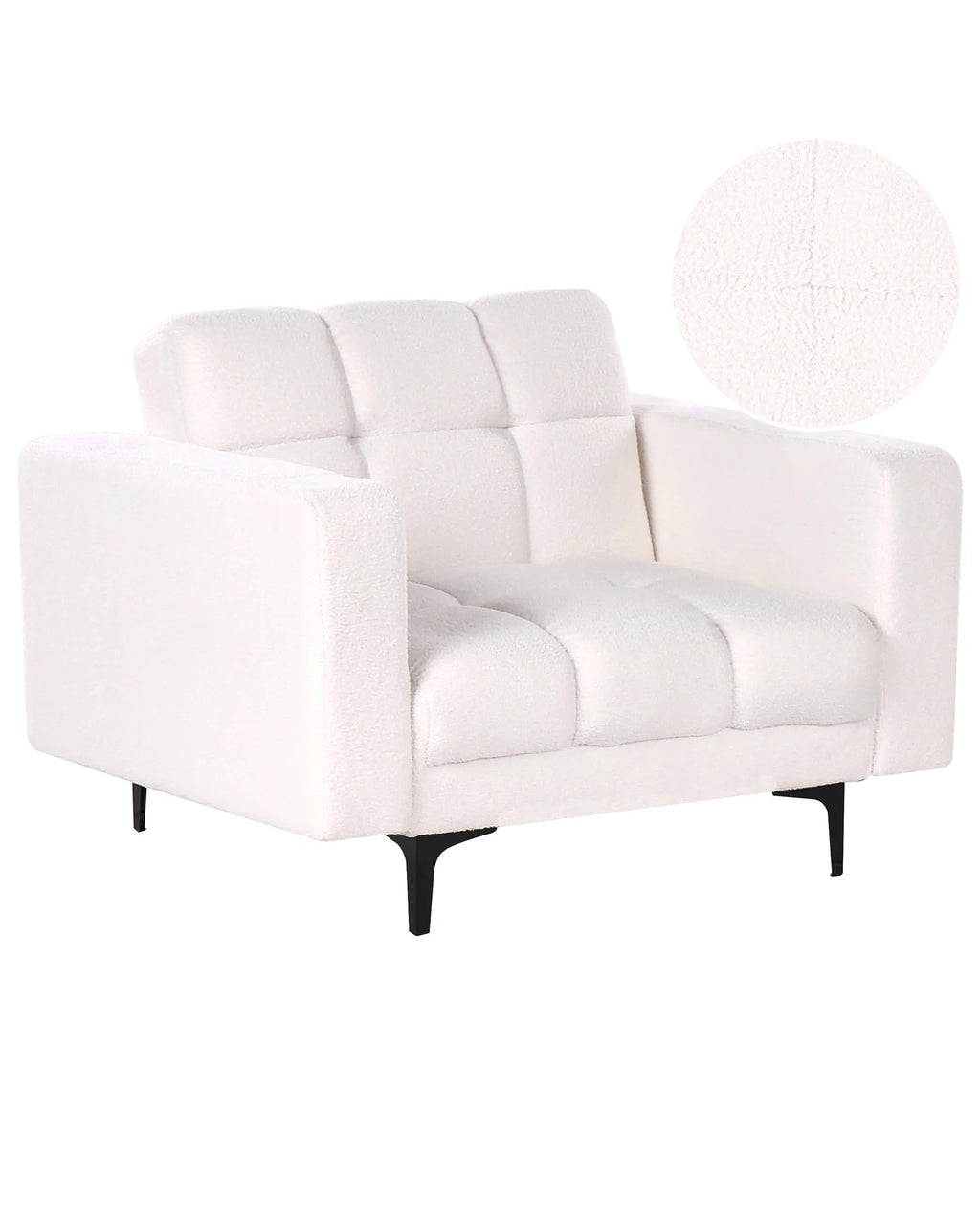 Armchair ALNES Boucle White