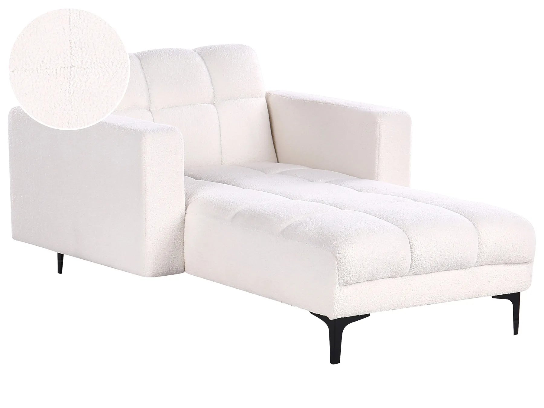 Chaise Longue ALNES Boucle White