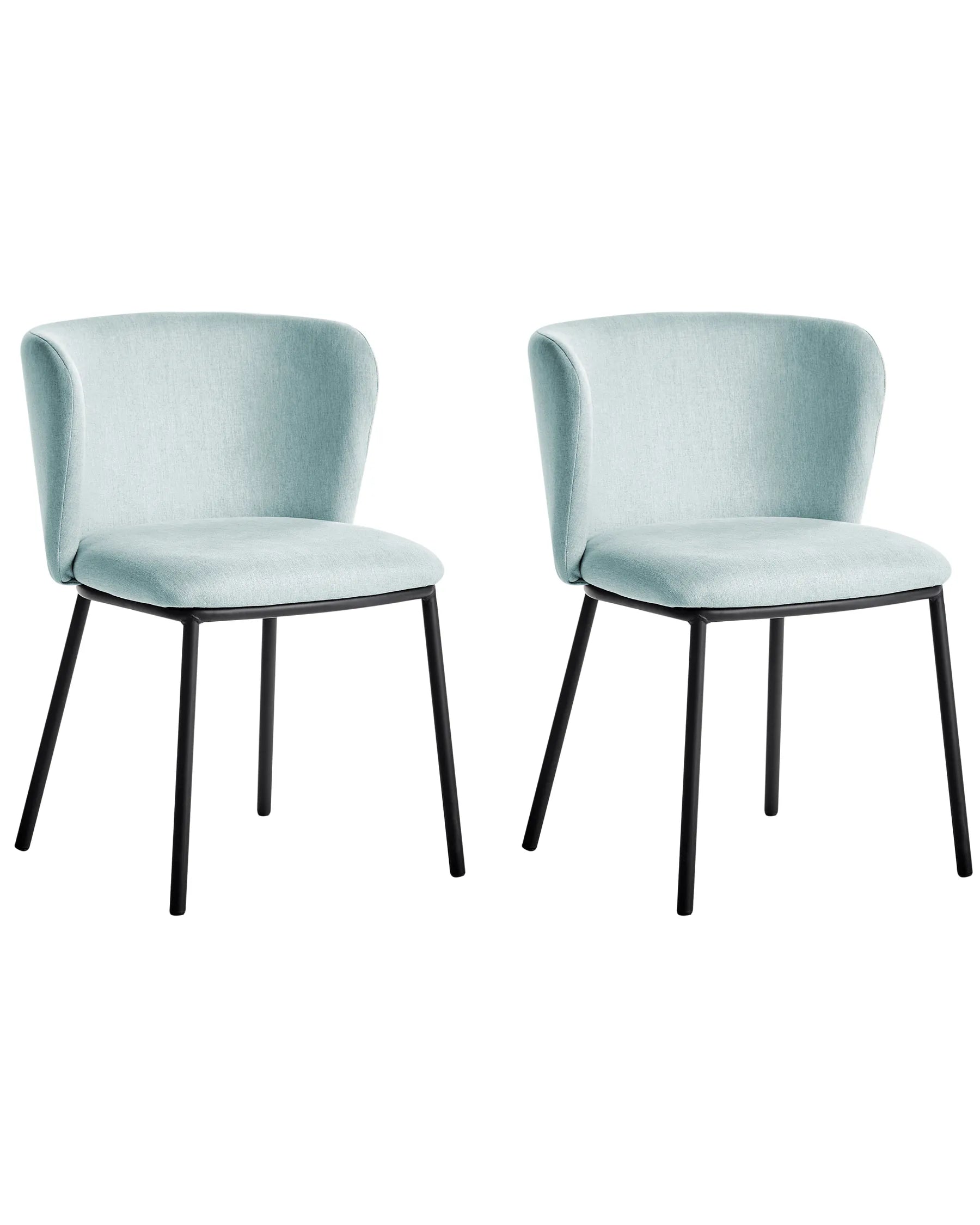 Set of 2 Dining Chairs MINA Light Blue